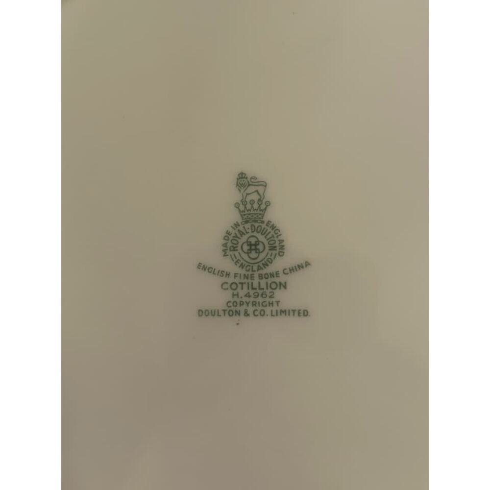 RARE Royal Doulton Fine Bone China Cotillion H4962 Complete 12 pc Place Setting - Picture 8 of 8